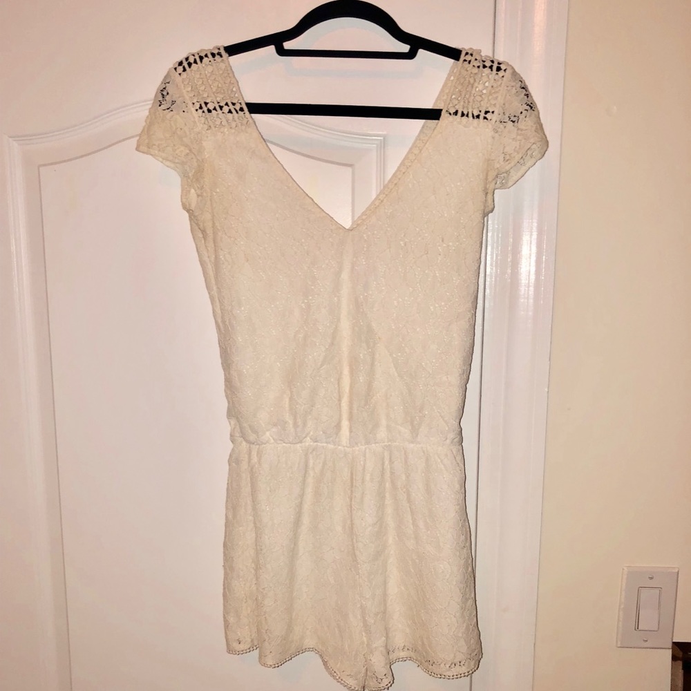 White lace romper